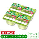 【ふるさと納税】森永おいしいマスカットゼリー鉄&せんい4P 1ケース(6個)鉄分 食物繊維 着色料不使用 ゼリー マスカット(4)