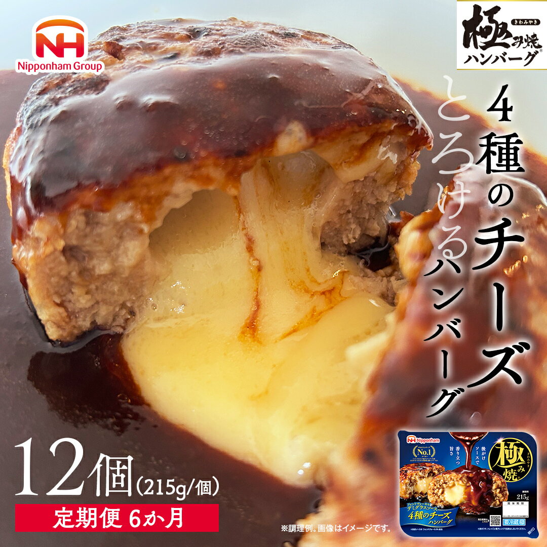 28位! 口コミ数「0件」評価「0」極み焼きハンバーグ（4種のチーズソース）セット定期便6か月 定期便