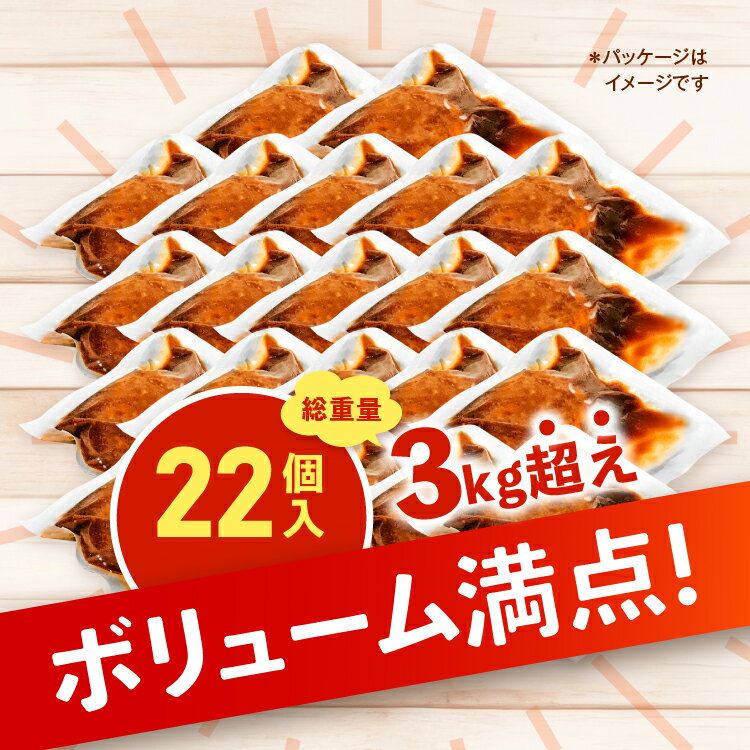 【ふるさと納税】 直火焼 デミグラスソース ハンバーグ 22個セット（計3kg超え） ハンバーグ デミグラス 日本ハムマーケティング 冷凍 個包装 温めるだけ 簡単調理 湯煎 湯せん レトルト 惣菜 おかず ギフト 贈り物 大容量 はんばーぐ 順次発送