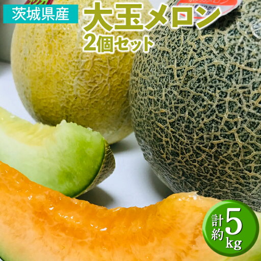 【ふるさと納税】お任せ!茨城県産 大玉メロン2個セット(計約5kg) | 期間限定 個数限定 メロン めろん 甘い ジューシー 果物 フルーツ ※2025年6月下旬~7月下旬頃に順次発送予定 ※離島への配送不可 【ふるさと納税】お任せ!茨城県産 大玉メロン2個セット(計約5kg) | 期間限定 個数限定 メロン めろん 甘い ジューシー 果物 フルーツ ※2025年6月下旬~7月下旬頃に順次発送予定 ※離島への配送不可