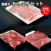 【定期便】常陸牛 たっぷりセット 3ヶ月連続 定期便 お肉 牛肉