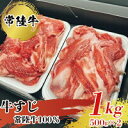 【ふるさと納税】常陸牛100％すじ　1kg お肉 牛肉 常陸牛 すじ 1kg 肉