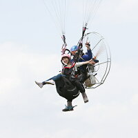 モーターパラグライダータンデム体験フライト常総市プチ横断コース