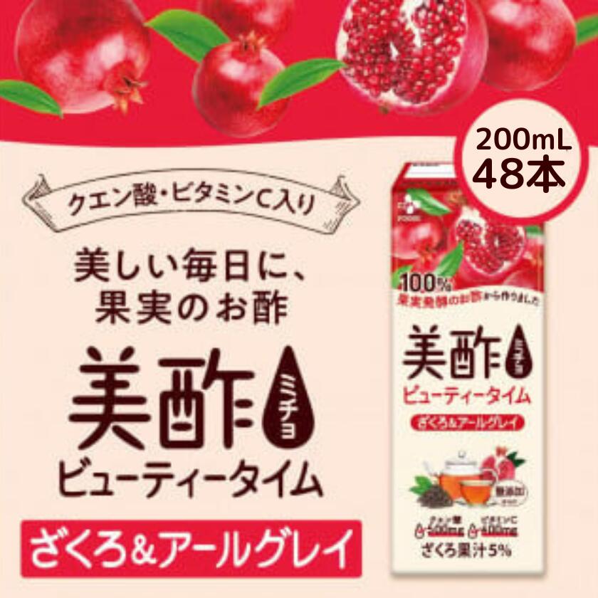 【ふるさと納税】美酢 ビューティータイム ざくろ＆アールグレイ （1パック200mL×48本セット ）ミチョ みちょ ストレートタイプ