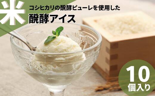 【ふるさと納税】米醗酵アイス バニラ10個
