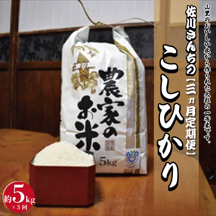 6位! 口コミ数「0件」評価「0」【3ヶ月定期便】佐川さんちのこしひかり米　5Kg