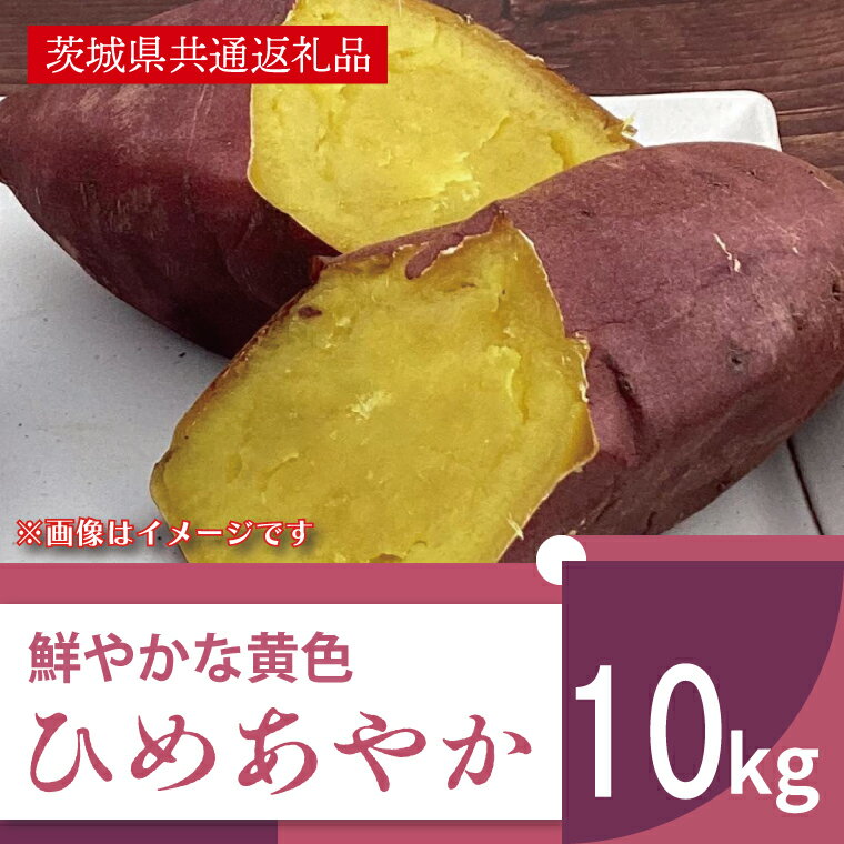 【ふるさと納税】鮮やかな黄色のさつまいも ひめあやか10kg（茨城県共通返礼品・行方市産）（AK008）