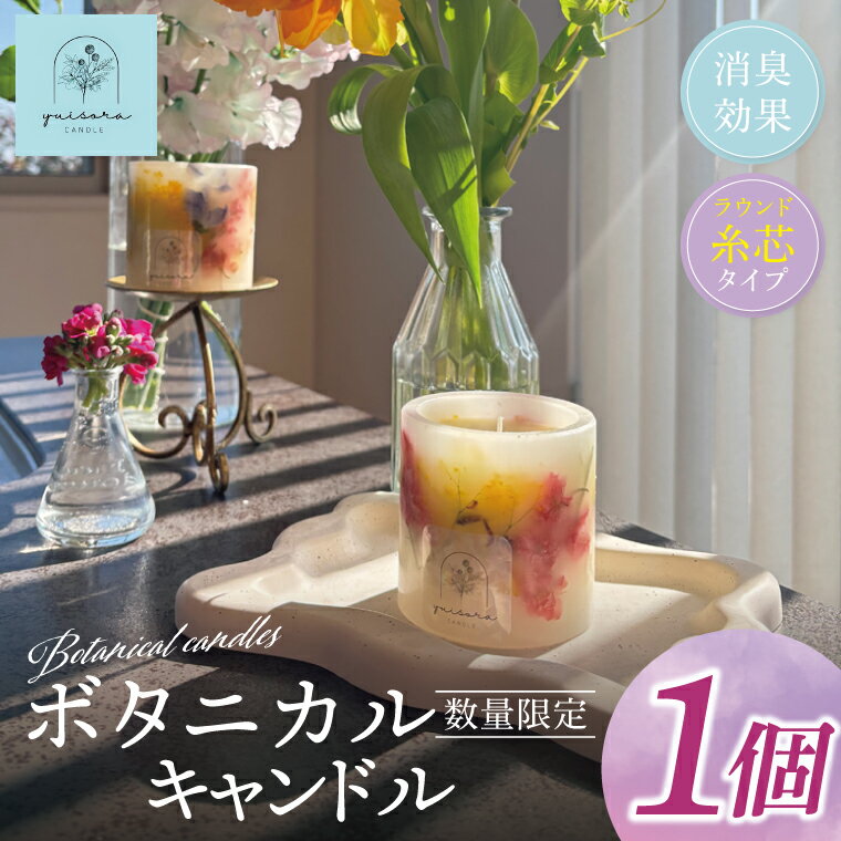 【ふるさと納税】ボタニカルキャンドル 約250g【キャンドル ボタニカルキャンドル ボタニカル インテリア 茨城県 北茨城市】(CX001)