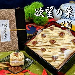 【ふるさと納税】モンブラン 栗 ケーキ スイーツ ギフト プレゼント 笠間市 茨城県 自宅用 ご褒美 栗 欲望の栗 2箱