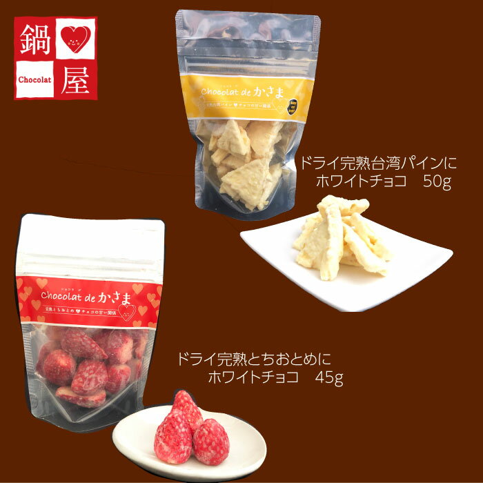 【ふるさと納税】Chocolat de かさま おかしな果実ショコラ 完熟とちおとめ・台湾パインセット