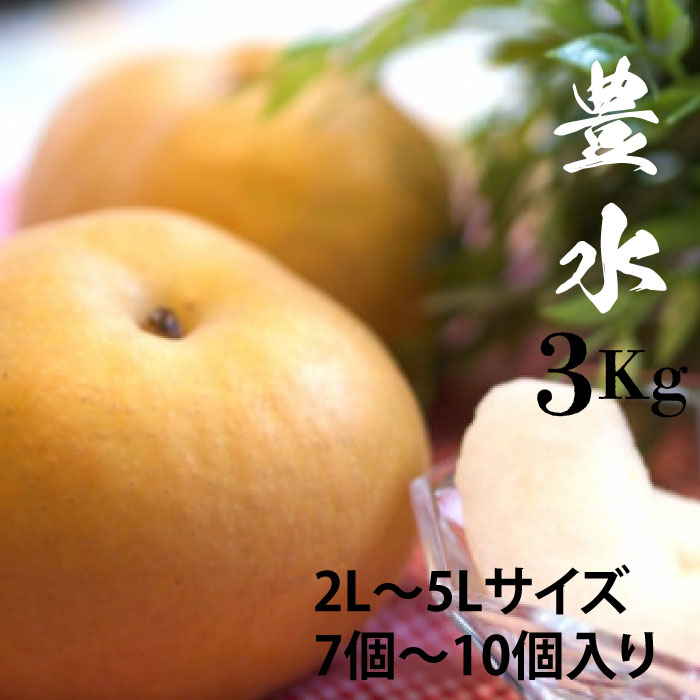 【ふるさと納税】柴沼梨園の梨（豊水）3kg 2L～5Lサイズ 7～10個入りのサムネイル