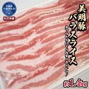 【ふるさと納税】美明豚 バラスライス 1.4kg 茨城県共通返礼品・行方市産 