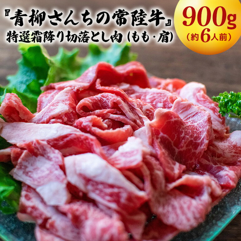 常陸牛 切落とし もも 肩 900g『青柳さんちの常陸牛』特選 霜降り 切落とし肉