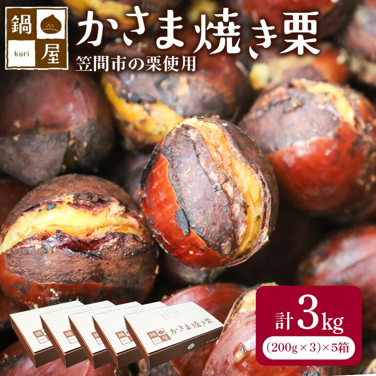 【ふるさと納税】【10月以降発送/先行予約】かさま 焼き栗 5箱