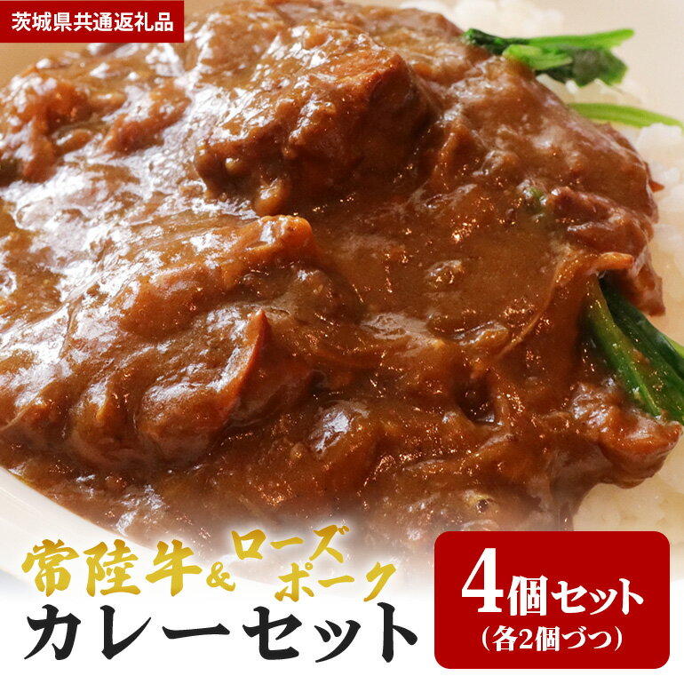 カレー 常陸牛 2パック ローズポーク 2パック セット (茨城県共通返礼品)