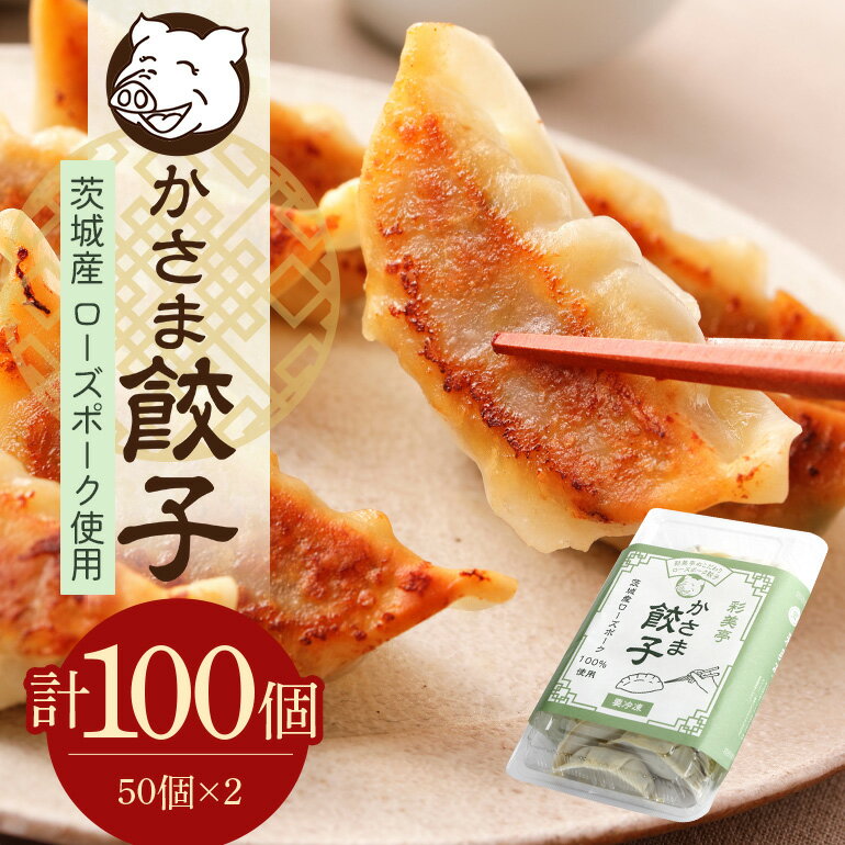 【ふるさと納税】餃子 100個 彩美 ローズポーク亭 かさま餃子 中華 笠間餃子 大容量 生餃子 なまぎょうざ ギョーザ 惣菜 おかず おつまみ つまみ ブラン...