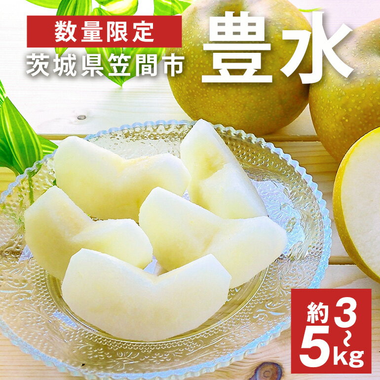 [先行予約][数量限定] 梨 「豊水」 3kg 5kg 6〜16個入り 2L〜5L サイズ 大玉 柴沼梨園 なし 茨城 豊水梨 和梨 秋 旬 フルーツ 果物 秋の味覚 旬の果物 くだもの 産地 茨城県 家庭用 贈答用 ギフト 産地直送 送料無料[8月下旬から発送]