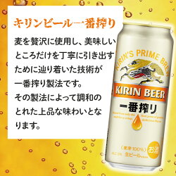 【ふるさと納税】キリンビール取手工場産　一番搾り生ビール缶500ml缶-24本×2ケース（AB074） 画像1