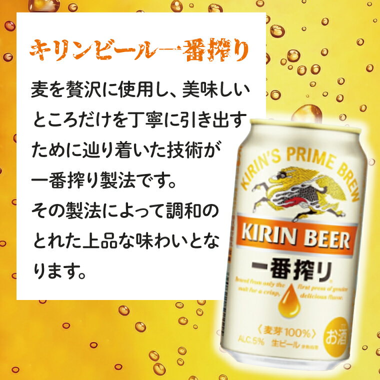 【ふるさと納税】キリンビール取手工場産　一番搾り生ビール350ml缶-24本×2ケース（AB040）