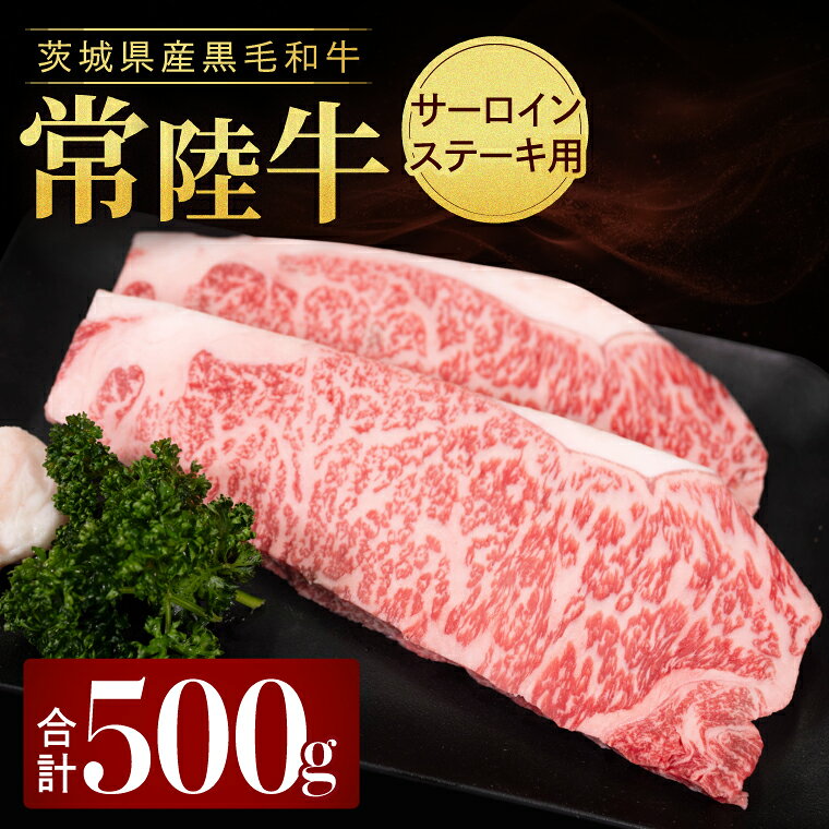 常陸牛サーロイン(ステーキ用)500g (250g×2枚)|黒毛和牛 国産和牛 冷凍 お取り寄せ おかず ギフト 牛肉 人気 茨城県 取手市