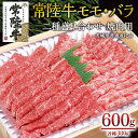【ふるさと納税】<常陸牛>二種盛り合わせ 焼肉用 600g ( モモ 300g + バラ 300g ) A4 A5ランク モモ バラ 焼肉 BBQ 牛肉 セット...