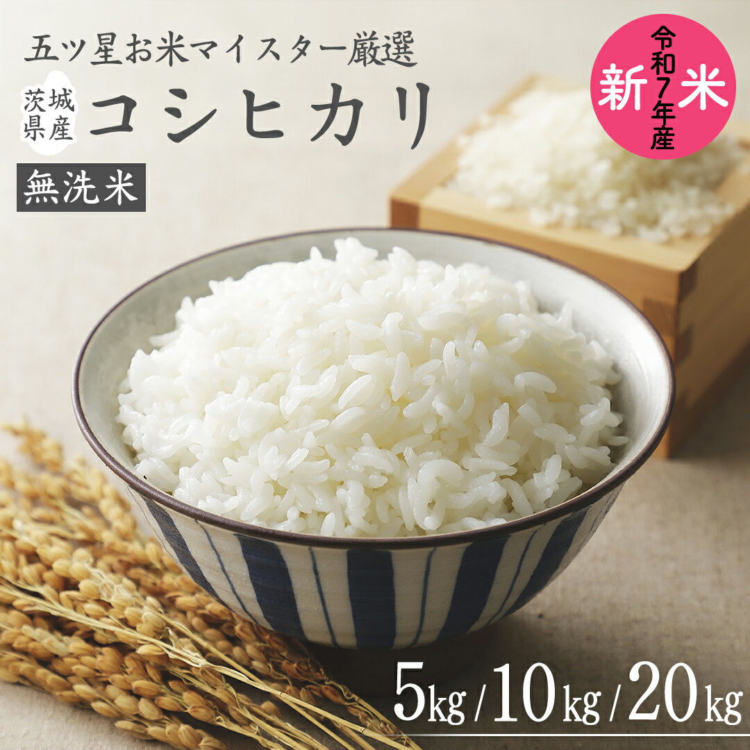 [令和7年産]茨城県産 無洗米 コシヒカリ ＼選べる内容量/ 5kg 10kg 20kg こしひかり 米 コメ こめ 五ツ星 高品質 白米 精米 時短 期間限定 新米