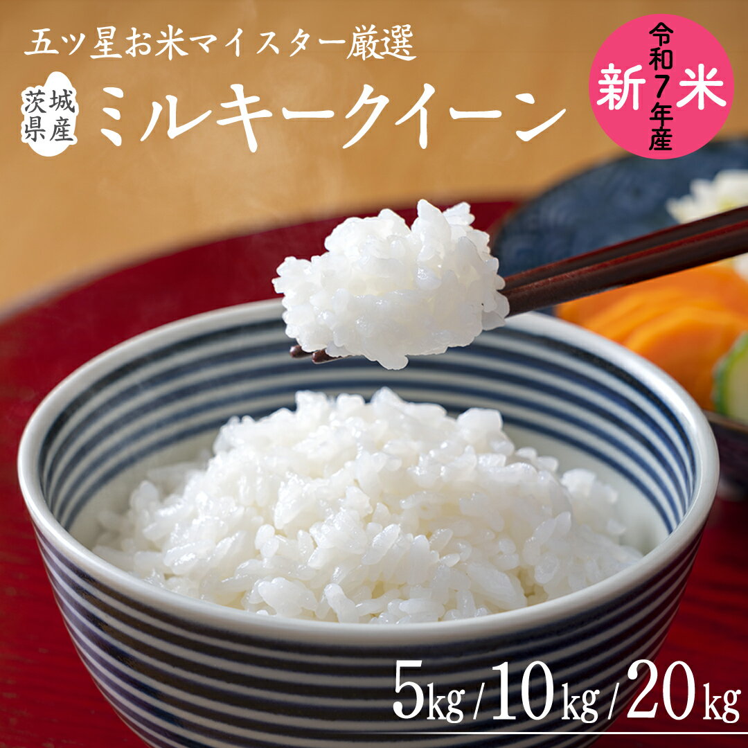 [令和7年産]茨城県産 ミルキークイーン ＼選べる内容量/ 5kg 10kg 20kg 米 コメ こめ 五ツ星 高品質 白米 精米 お弁当 期間限定