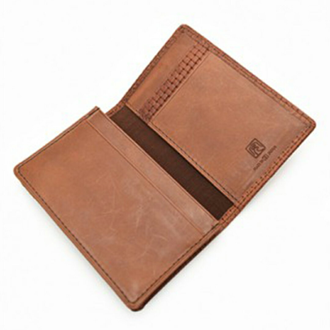 【ふるさと納税】《サイフ工房ANDOU》牛革 メッシュ 型押し 名刺入れ（ ブラウン ） レザー 革小物 本革 おしゃれ 個性的 日本製 贈り物 ギフト プレゼント 記念日 誕生日 お祝い 社会人 スーパーメッシュ