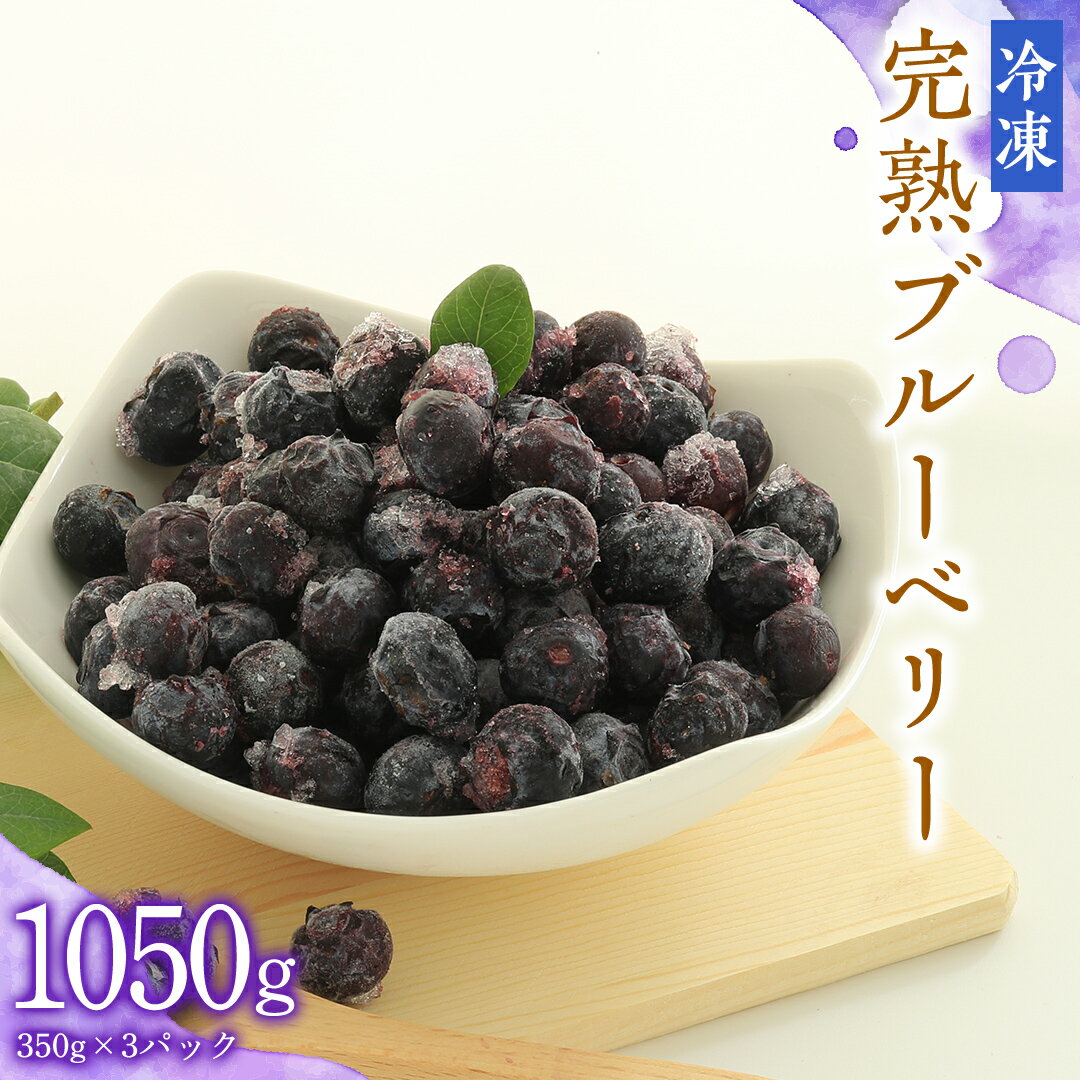 冷凍 完熟 ブルーベリー 1,050g( 350g × 3パック ) 数量限定 ベリー 甘い 甘酸っぱい 完熟 新鮮 フルーツ 果物 くだもの 贈り物 贈答 ギフト 国産 茨城 農園 産地直送
