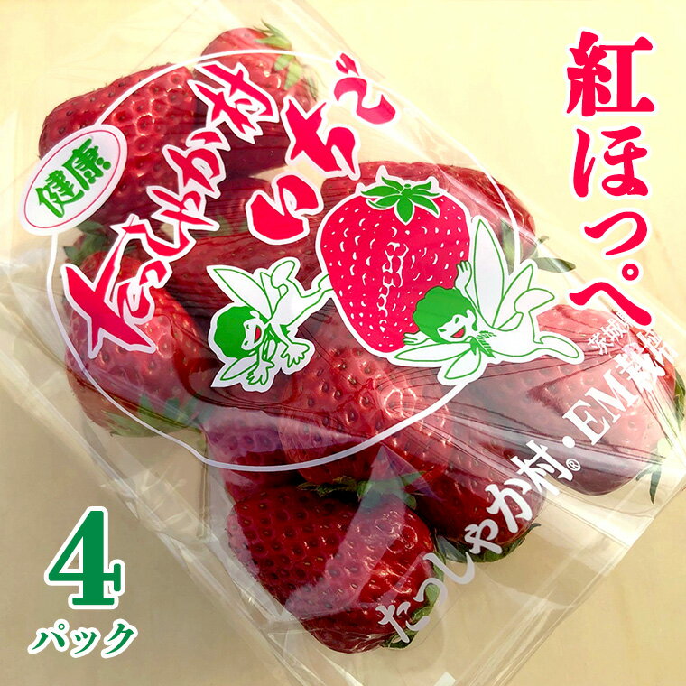 【ふるさと納税】 茨城県産 いちご 「 紅ほっぺ 」 4パック イチゴ 苺 果物 フルーツ 新鮮 旬 果実