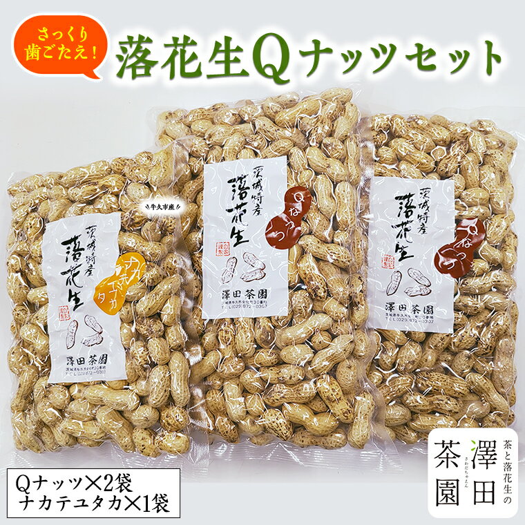 豆類(落花生)人気ランク12位　口コミ数「1件」評価「3」「【ふるさと納税】牛久市産 落花生 Qナッツ セット Qなっつ ピーナッツ ピーナツ ナカテユタカ 中手豊 殻付き おやつ お菓子 おつまみ お取り寄せ 詰め合わせ お土産 贈り物 ギフト プチギフト 国産 茨城 特産品 農園 自家栽培 ビールのお供」