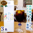 【ふるさと納税】【 定期便 全3回 隔月 お届け 】 オリジナル アイスコーヒー 1000ml × 3本 セット 計9点 コーヒー 珈琲 無糖 すっきり 自家焙煎 ブレンド ネルドリップ トラジャカロシ お取り寄せ セット 贈り物 プチギフト 頒布会 定期