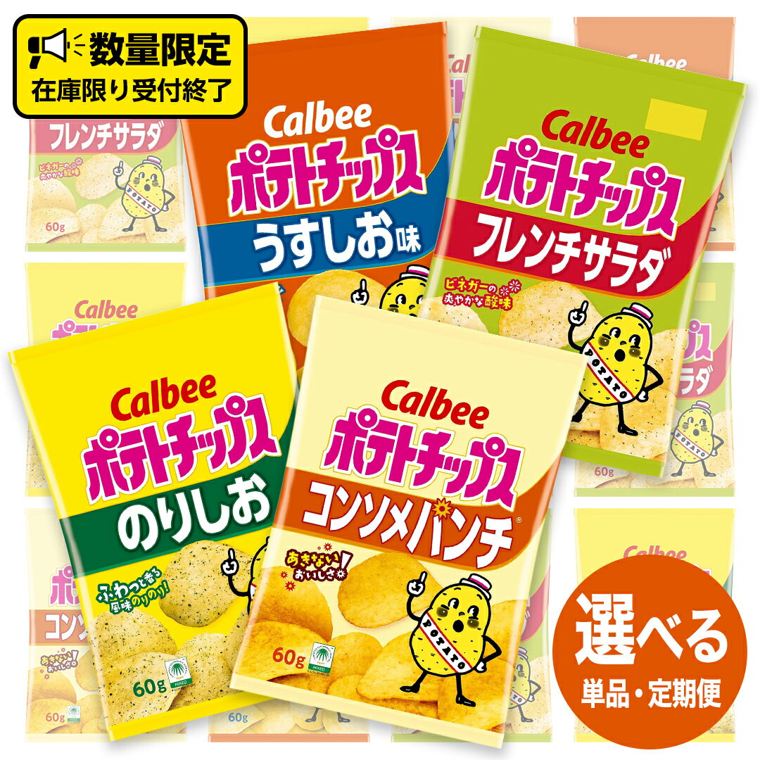 【ふるさと納税】カルビー ポテトチップス 60g 4種類 詰め合わせ 単品配送 計 24 袋 うすしお 6袋 コンソメ 6袋 のりしお 6袋 フレンチサラダ6袋 スナック おつまみ ジャガイモ じゃがいも まとめ買い 定期便 頒布会 連続定期便 数量限定のサムネイル