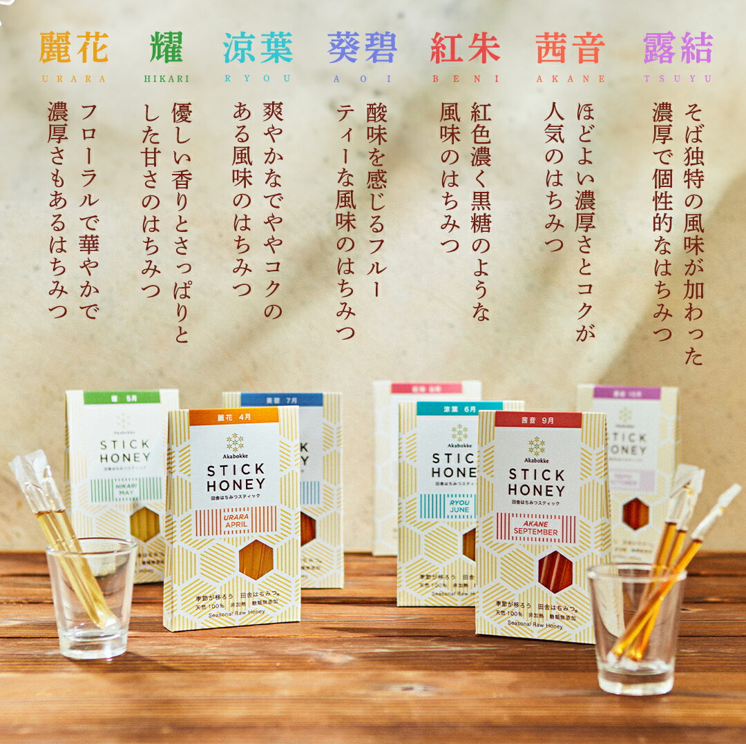 【ふるさと納税】【 数量限定 】田舎はちみつ スティック 7種 セット [ ハニースティック ST7 ]（ 茨城県共通返礼品： 五霞町 ） 季節で移ろう 生ハチミツ 蜂蜜 非加熱 茨城県産 国産 天然 純粋 贈答用 小分け 使い切り