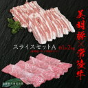 【ふるさと納税】\ 選べる内容量 / 美明豚×常陸牛 スライスセットA(茨城県共通返礼品:行方市) びめいとん ビメイトン ブランド豚 銘柄豚 豚 豚肉 肉 バ...