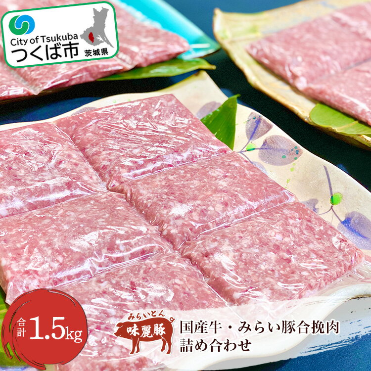 村下商事シリーズ 国産牛・みらい豚合挽肉 1.5kg | 茨城県 つくば市 豚肉 豚 ぶた肉 ブランド豚 ブランド肉 高級 牛肉 牛 合い挽き ハンバーグ 肉団子 肉豆腐 冷凍 1115087