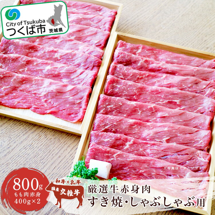 【ふるさと納税】村下商事シリーズ 厳選牛赤身肉 すき焼 しゃぶしゃぶ用 400g×2パック | 茨城県 つくば市 赤身肉 国産 牛肉 牛 高級 食材 お取り寄せ お祝い すき焼き しゃぶしゃぶ 焼き肉 BBQ 厳選 高級 おいしい ジューシー 高品質 ギフト 1221617