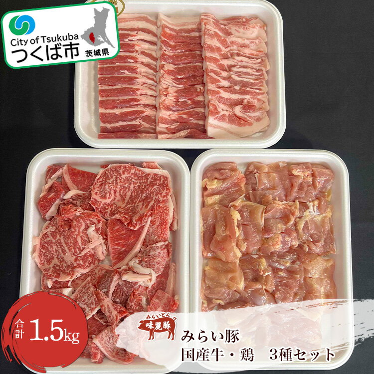 村下商事のおすすめバラエティパック (牛・豚・鶏) 1.5kg | 茨城県 つくば市 BBQ 肉 焼肉 国産牛 牛肉 豚肉 鶏肉 お寄せ 国産 人気商品 お得 家庭用 グルメ ロース 切り落とし 1317579