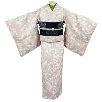 【ふるさと納税】車いす用着物レンタル3日間＜小紋:桃色 桜 紅葉柄 太鼓帯:黒色 格子柄(草履付き)＞ | 茨城県 つくば市 キモノ 帯 セット レンタルサービス 車椅子 成人式 卒業式 七五三 婚礼