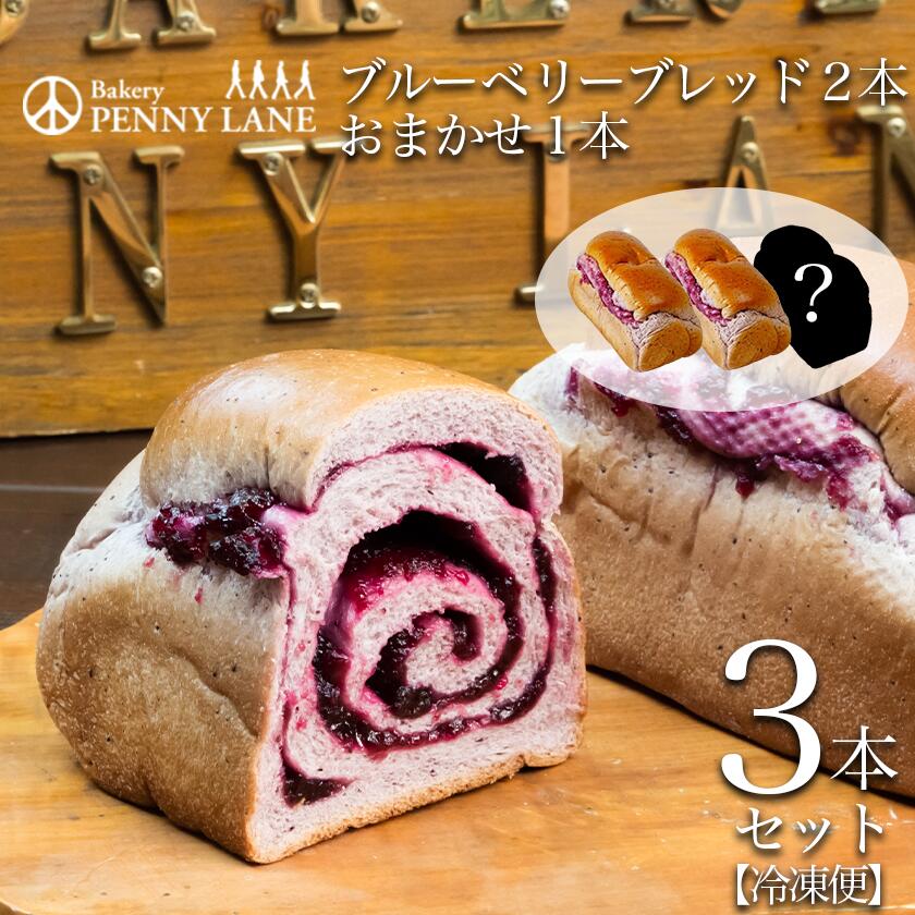 【ふるさと納税】【定期便あり】ペニーレインのブルーベリーブレッド2 本+ おまかせ 1本セット | 茨城県 つくば市 パン パン屋 茨城県 つくば市 ブルーベリ...