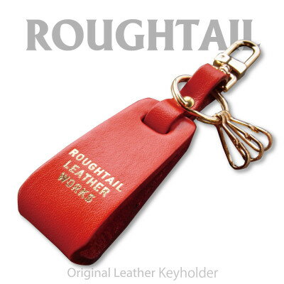 Roughtail leather works[ レザーチャームキーホルダー]オレンジ