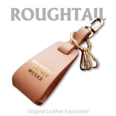 Roughtail leather works[ レザーチャームキーホルダー]ナチュラル