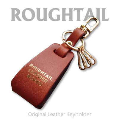 Roughtail leather works[ レザーチャームキーホルダー]ライトブラウン