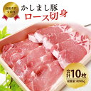 【ふるさと納税】令和5年度・令和6年度 東京食肉市場豚枝肉共励会 連続受賞肉【かしまし豚】豚ロース切身 【ブランド豚 ロース 切り身 10枚 大容量 茨城県 鹿嶋市】(KM-18)
