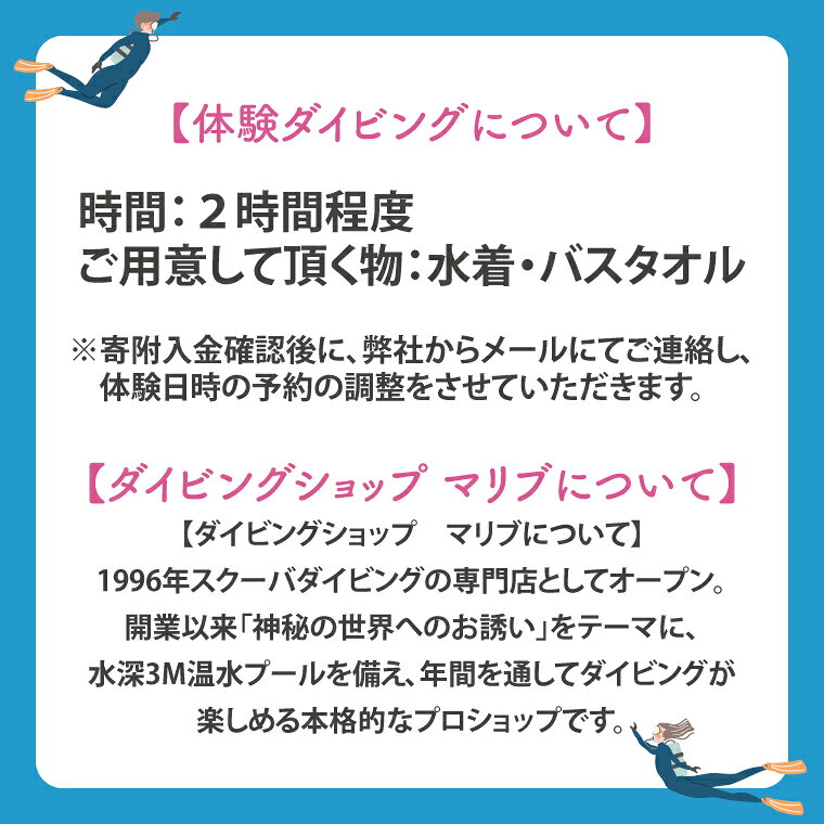 【ふるさと納税】プールでの体験ダイビング（1名）【水中 夏 アクティビティ プール 温水プール ダイビング スポーツ お手軽 体験 マリブ 茨城県 鹿嶋市】（KDA-1） f082228-kashima-10001096 茨城県鹿嶋市 サンプル画像2