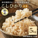 【ふるさと納税】 令和7年産新米 玄米 5kg 栽培期間中できるだけ農薬を減らした< こしひかり> 茨城県産 米 お米 コメ ご飯 コシヒカリ 食味豊か 甘み ...