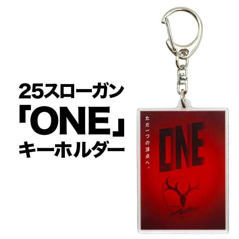 25スローガン「ONE」キーホルダー（EM） 鹿島アントラーズ サッカー グッズ サッカーチーム プロサッカー Jリーグ 【鹿行地域共通返礼品】 A72-004