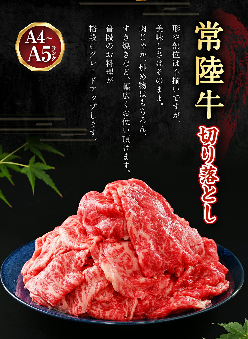 【ふるさと納税】【定期便】【常陸牛】切落し約1kg ＜定期便 2～12ヶ月＞【定期便・お肉・牛肉・切落し・常陸牛】