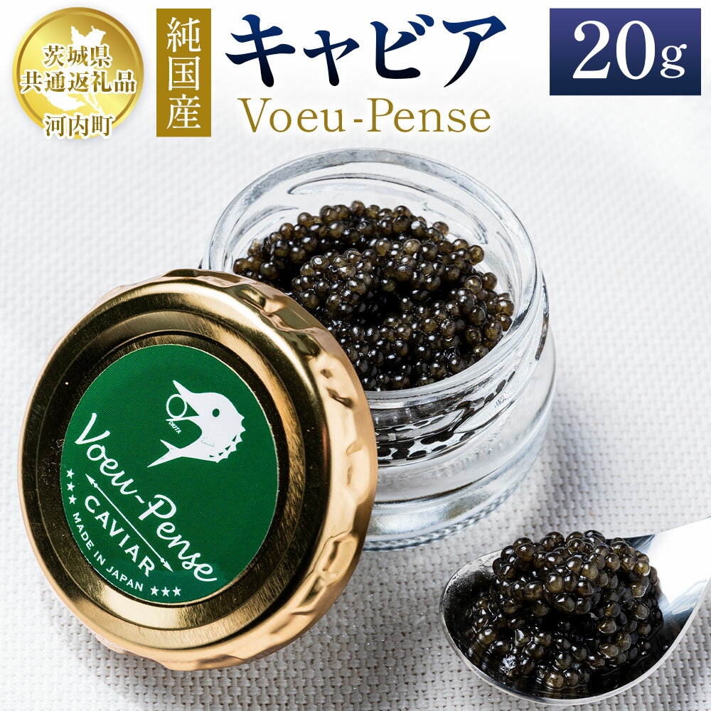 【ふるさと納税】純国産 キャビア Voeu-Pense 20g 【茨城県共通返礼品　河内町】 魚介 魚卵 ベステル卵 贈り物 ギフト お土産 国産 グルメ 食品 加工品 冷凍 茨城県 守谷市 送料無料※2024年1月下旬頃より順次発送予定