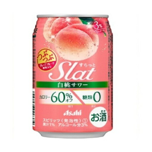 アサヒ Slat白桃サワー350ml×24本 [お酒・缶チューハイ]